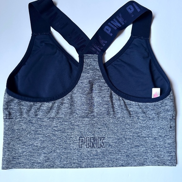 Victoria Secret PINK Women Sports Bra SzMedium Seamless Lightly Lined Racerback - Picture 2 of 4
